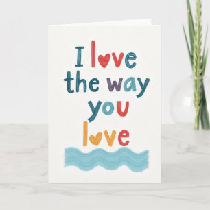 Tarjeta de Mensaje de Amor con Estilo Artístico