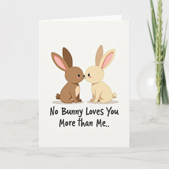 Tarjeta de mensaje de amor de conejito (Anverso)