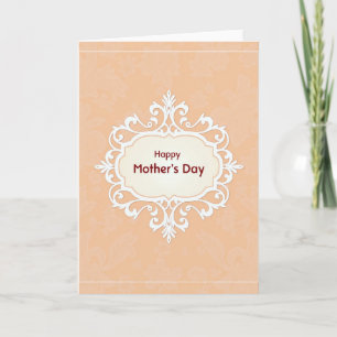 Tarjeta de mensaje de amor de madre de encaje
