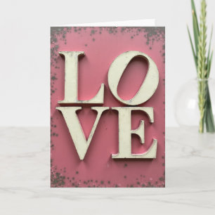 Tarjeta de Mensaje de Amor Envejecido