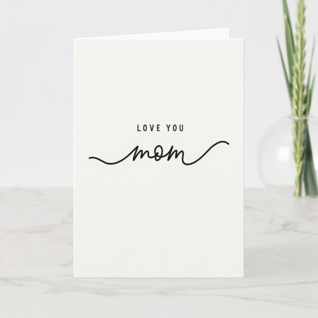 Tarjeta de Mensaje de Amor para Mamá (Anverso)