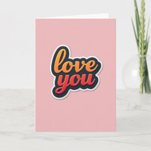 Tarjeta de Mensaje de Amor Simple