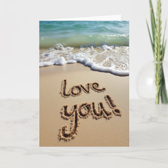 Tarjeta de Mensaje de Arena Te Amo (Anverso)