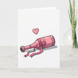 Tarjeta de Mensaje de Botella de Amor