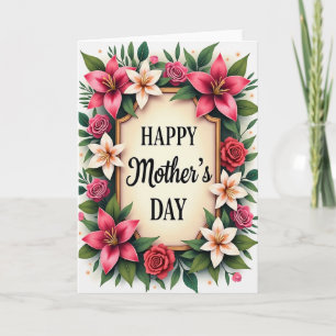 Tarjeta de Mensaje de Celebración Floral