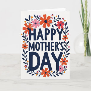 Tarjeta de Mensaje de Corona Floral