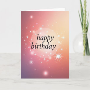 Tarjeta de Mensaje de Cumpleaños Brillante
