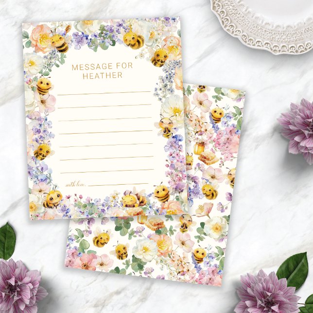 Tarjeta de mensaje de cumpleaños de abeja (Bee Birthday Message Card
)