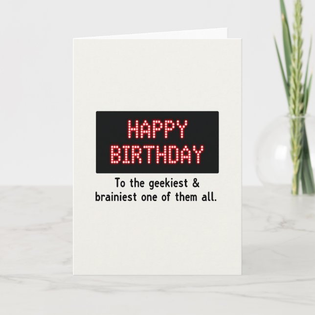Tarjeta de Mensaje de Cumpleaños Retro (Anverso)