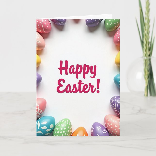 Tarjeta de Mensaje de Feliz Pascua (Anverso)