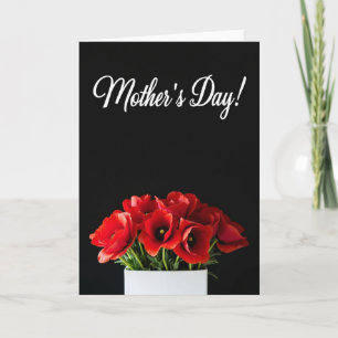 Tarjeta de Mensaje de Flores de Terciopelo