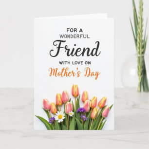 Tarjeta de Mensaje de Flores Rayadas