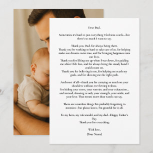 Tarjeta de Mensaje de Foto Personalizada para Papá