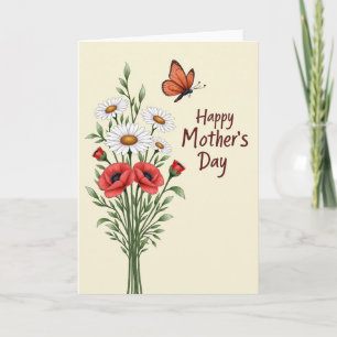 Tarjeta de Mensaje de Jardín Floral