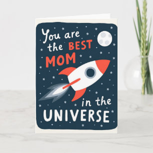 Tarjeta de Mensaje de la Mejor Mamá Cósmica