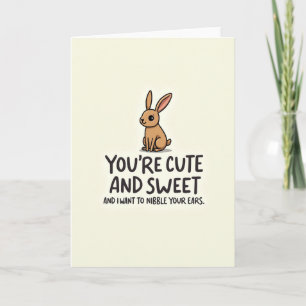 Tarjeta de Mensaje de Liebre Adorable