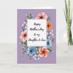 Tarjeta de Mensaje de Mamá con Acuarela