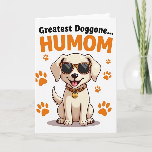 Tarjeta de Mensaje de Mamá Perruna Genial (Anverso)