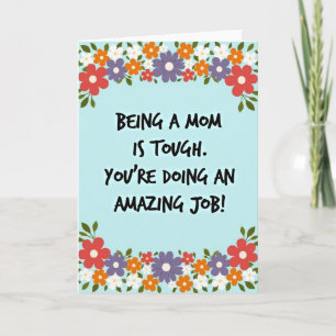 Tarjeta de Mensaje de Maternidad Floral