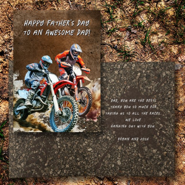 Tarjeta de mensaje de motocross Dirt Biking para p (Subido por el creador)