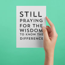 Tarjeta de mensaje de oración de serenidad diverti