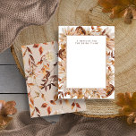 Tarjeta de mensaje de otoño<br><div class="desc">Cree una sincera celebración de otoño con la tarjeta de mensaje de otoño. Esta tarjeta "Mensaje para la Novia" presenta hermosas hojas de acuarela pintadas a mano, dahlias y rosas de colores florales, lo que proporciona una forma encantadora para que los huéspedes compartan sus deseos. El elegante diseño le aporta...</div>