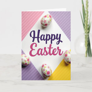 Tarjeta de mensaje de Pascua de diamante