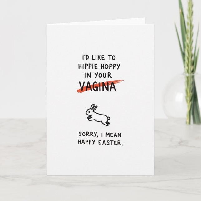 Tarjeta de mensaje de Pascua minimalista (Anverso)