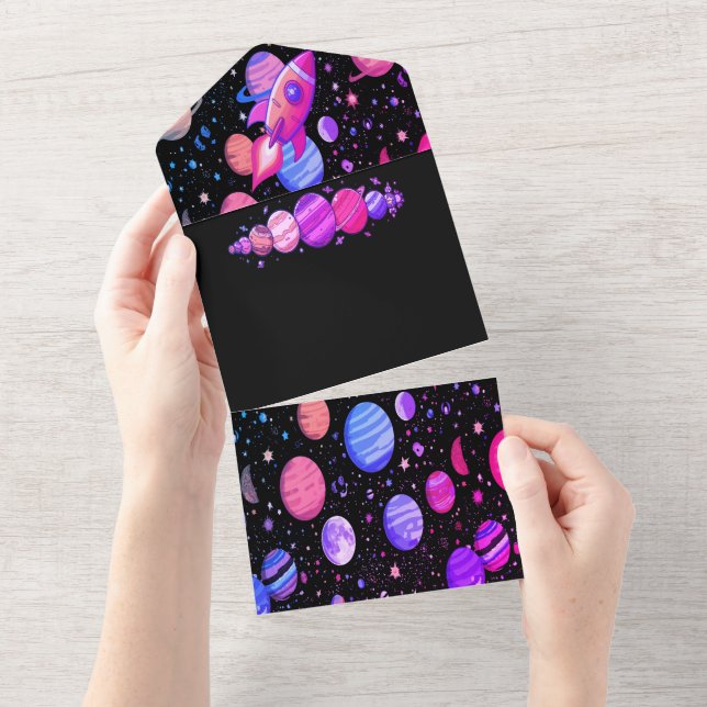 Tarjeta de mensaje de pensamiento cósmico sobre el (desgarro)