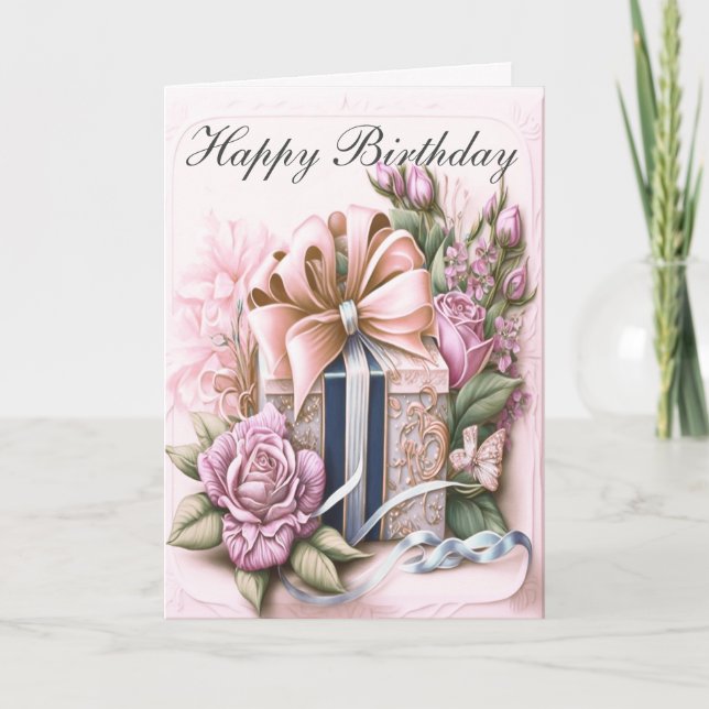 Tarjeta de mensaje de Personalizado de cumpleaños (Anverso)