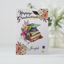 tarjeta de mensaje de regalo de graduación única, 