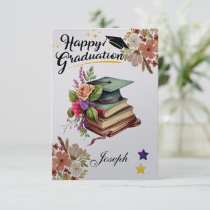 tarjeta de mensaje de regalo de graduación única,