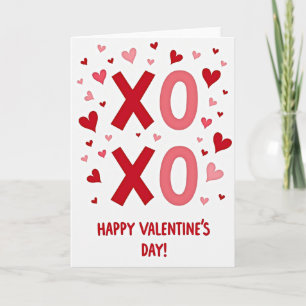 Tarjeta de Mensaje de San Valentín Xoxo Moderna