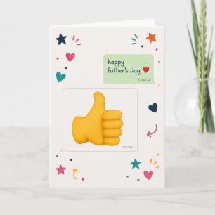 Tarjeta de Mensaje de Texto de Pulgar Arriba para 