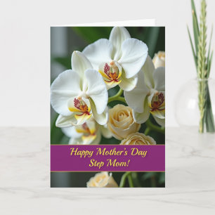 Tarjeta de Mensaje del Día de la Madrastra Orquíde