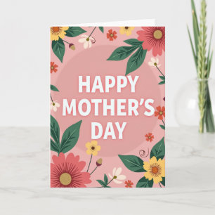 Tarjeta de Mensaje del Día de la Madre con Papel d