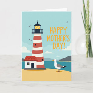 Tarjeta de Mensaje del Día de la Madre en la Costa