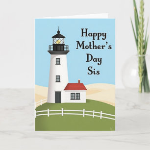 Tarjeta de mensaje del Día de la Madre Faro