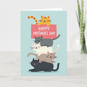 Tarjeta de Mensaje del Día de la Madre Felina