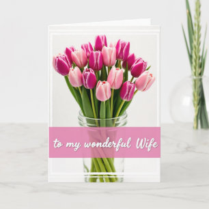 Tarjeta de Mensaje del Día de la Madre Rosa Rosado