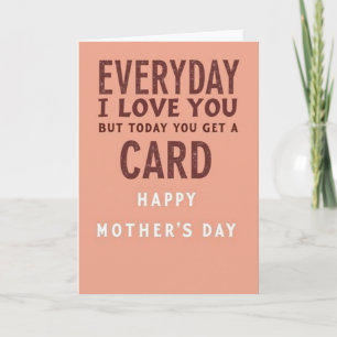 Tarjeta de Mensaje del Día de la Madre Rústica
