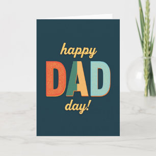 Tarjeta de Mensaje del Día del Padre Feliz Turques