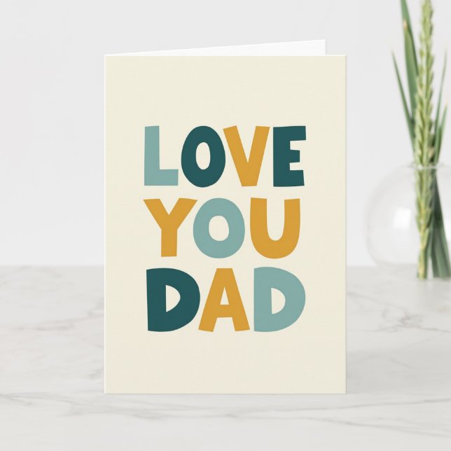 Tarjeta de Mensaje Dorado para Papá (Anverso)