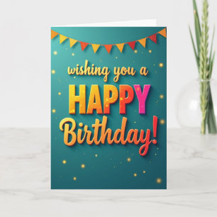 Tarjeta de Mensaje Feliz Vibrante