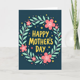 Tarjeta de Mensaje Floral Alegre