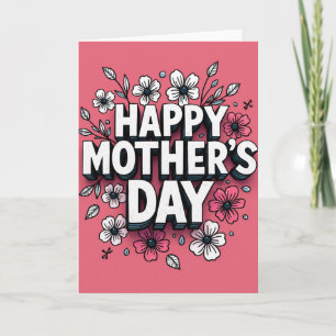 Tarjeta de Mensaje Floral Alegre
