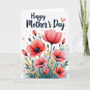 Tarjeta de Mensaje Floral Conmovedor