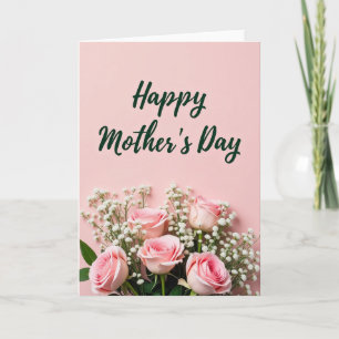Tarjeta de Mensaje Floral de Pastel