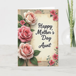 Tarjeta de Mensaje Floral de Rayas