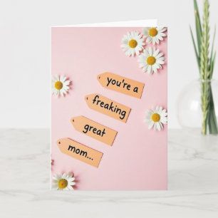 Tarjeta de Mensaje Floral para Mamá Genial